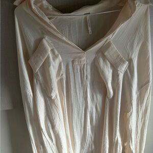 Free People Starry Dreams Satin Popover Top